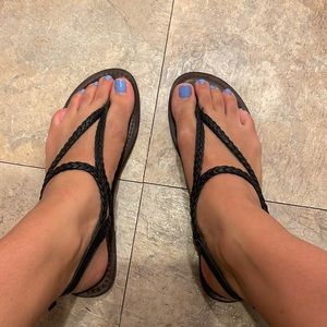 Black Strappy Sandals